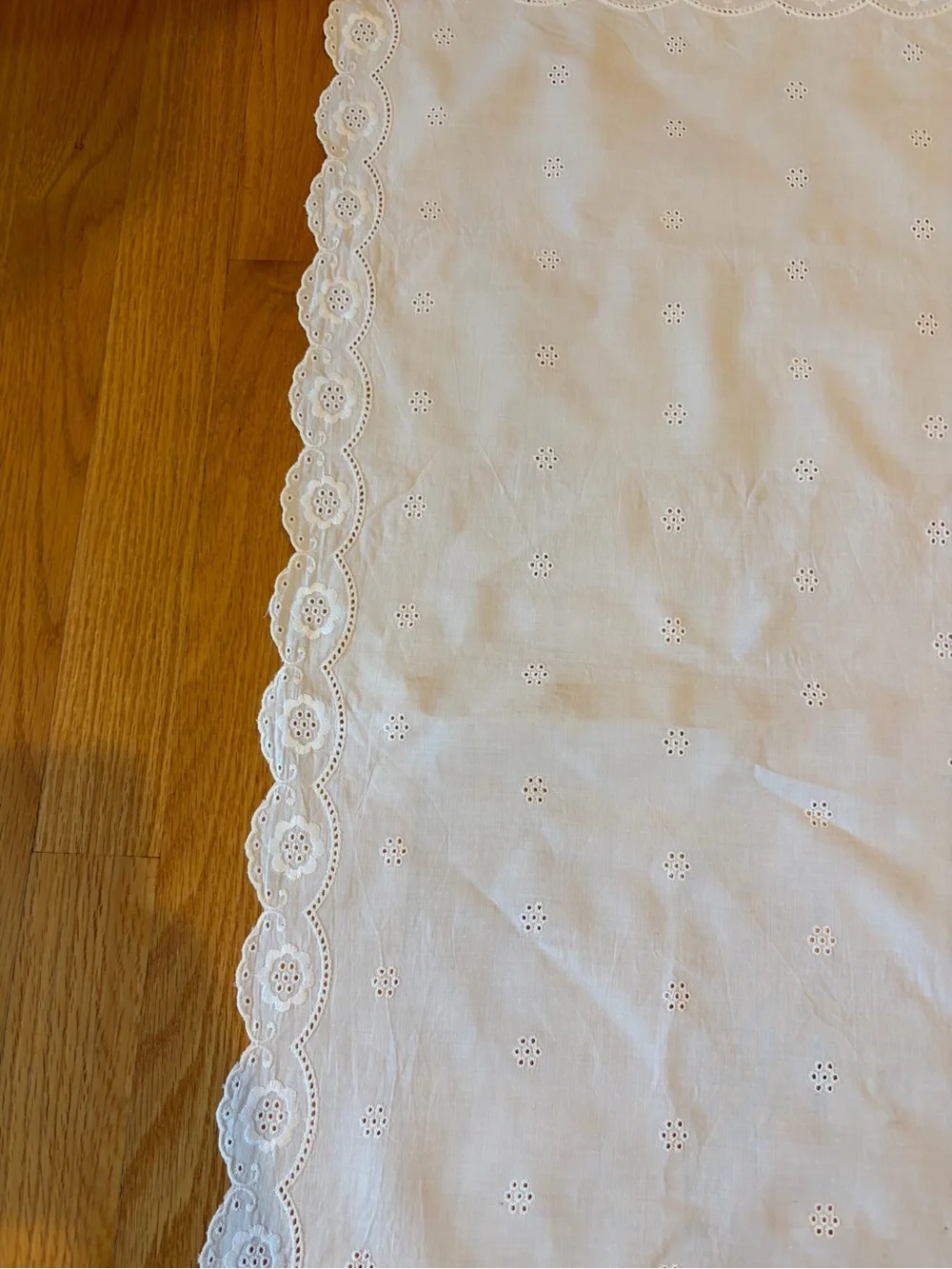 White Eyelet Table Runner - Home Accents